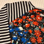 LuLaRoe RANDY 3/4 Raglan Sleeve Baseball Tee LARGE Floral Striped Photo 3