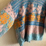 Free People Women’s Gather Me Cardigan Sweater Blue Oversized Size Medium Photo 10