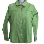 Quacker Factory mint green rhinestone denim jacket women’s size M‎ Size M Photo 0