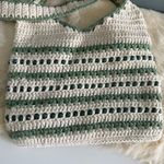 Crochet Beaded Hand Woven Shoulder Bag Green Photo 5
