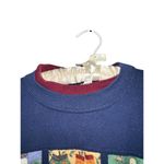 Vintage 90s Christmas Snowman Holiday Sweatshirt Grandma Core Navy L Blue Size L Photo 3