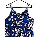 Koko Knot Rayon Blue White Floral Tropical Hawaiian Maxi Dress USA Medium Photo 7