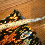 Olivaceous NWT black floral smocked puff sleeve blouse M Photo 6