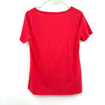 Loft size Medium deep red pink short sleeve t-shirt Photo 1