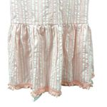 AQUA Pink Striped Maxi Sleeveless Spaghetti Straps Long Dress 100% Cotton Small Photo 6