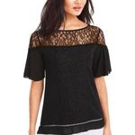 White House | Black Market Lace Short Sleeve Blouse Small Photo 0