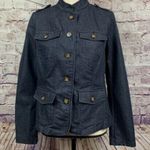 NWT G.H Bass & Co Indigo Rinse Dark Navy Bluu Denim Jacket Brown button detail‌ Blue Size M Photo 0