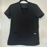 FIGS  Technical Collection V Neck Short Sleeve Scrub Top Womens XS Black Photo 6