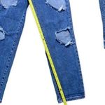 American Bazi Distressed High Rise Straight Leg Jeans Size 13 Juniors Photo 4