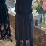 Fringe Black Dress Size L Photo 0