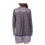 Free People  Meadow Mod mini dress small V neck long sleeve boho blue shift Photo 1