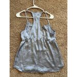 Kirra  Silver Gray Y2K Lace Racerback Babydoll Cami Tank Top Shirt Blouse Large Photo 7