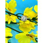 2 carat Moissanite Square Cut Ring with Moissanite Accents Size 7 Silver Photo 2