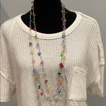 Colorful Beaded Necklace long style vintage piece Red Photo 0