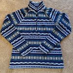 Eddie Bauer  Quarter Zip L/S Cozycore Fleece blue White Size SMALL (2023) Photo 0