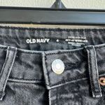 Old Navy  Ski Hi Wide Leg Barrel Gray Black Solid Wash Jeans Size 4 /27 Inseam 29 Photo 1