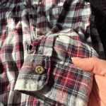 Abercrombie & Fitch Casual Plaid Shirt - Red, Black, and White Photo 1