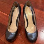 Fendi  Blue Patent Leather Logo Heel Platform Pumps - Size 36 Photo 5