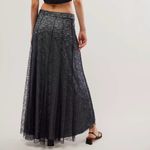 Free People Navy Blue Combo Shape Of You Lace Women’s Maxi Skirt Size Small Photo 1