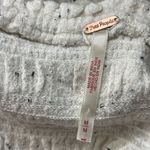 Free People  Maggie Medium Embroidered Top Square Neck Smocked Puff Sleeves Ivory Photo 9