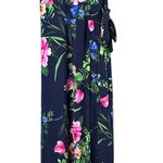 Le lis Floral Navy Wrap Maxi Dress Size Small Photo 0