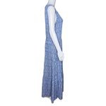 Chico's Dress Womens 12 14 Blue Geometric Ruffle Hem Tank Dress Maxi Chic Casual Photo 2