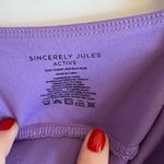Womens Sincerely Jules Purple Ruffle/Ruched Strap Paded Sports Bra Size M EUC Size M Photo 2