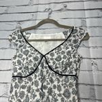 Loft Ann Taylor Black and White Cap Sleeve Fitted Blouse SZ 2 Petite Chic Preppy Photo 6