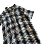 Madewell Black Plaid Shirt Dress Mini Length Short Sleeve Size XS Women's Photo 4