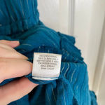 MISA Los Angeles  Rosella Tiered Mini Dress Turquoise Blue Size Small Metallic Photo 8