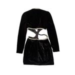 PatBO Cut Out Mini Dress With Rhinestone Trim in Black Black Size 2 Photo 4