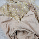 Hello Molly  Gold Sequin Halter Prom Dress Small Open Back Formal High Slit NEW Photo 15