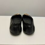 Tory Burch Minnie Travel Ballet Flats w/ Metal Logo, Black & Gold | Size 8 Photo 7