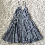 Lulus  Days of Beauty Dusty Blue Burnout Floral Women’s Skater Dress Medium Photo 0