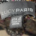 Lucy Paris Blouse Pull On Ruched fabric Semi Sheer Floral Fabric Photo 7