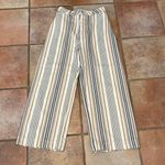 Free People  Patti Striped Embroidered Wide Leg High Waist Crop pants size xs Photo 3