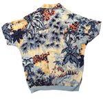 Vintage California by‎ Madman Hawaiian Blouson Button Up Tropical Vacation Beach Blue Size L Photo 1