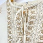 Vintage 70s Melissa Lane Cream Floral Dress Size 10 Photo 2