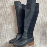 Lucky Brand  Tilaree Womens Black Leather Suede Slip On Tall Boots Size 6.5 Photo 1