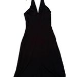 Cache Womens Size 2 Black Beaded Embellished Halter Dress Formal Dance Photo 5