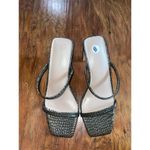 The DROP Avery Square Toe Sandal MINIMALIST SEXY Size 8 Olive Green Snake Photo 1