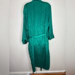 Victoria's Secret  Gold Label Emerald Green Long Sleeve Robe size Small vintage Photo 4