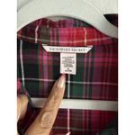 Victoria's Secret  Flannel Plaid Pajama Shirt Women's Size M Long Sleeve Holiday Photo 4