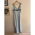 FOR LOVE & LEMONS Mariella Lace Trim Satin Maxi Dress in Blue Size XL Photo 10