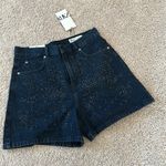 ZARA stud denim shorts. Size 4 Photo 6