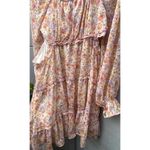 Vintage Jessica Simpson Women’s Sz XL Dress Floral Ruffled Boho Western Style Pink Photo 9