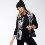 NWOT Applique Jacquard Puffer Vest Jacket Chico's 1 US M Photo 2