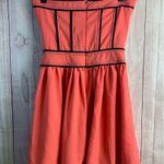 Sugar Lips Strapless Coral Dress with Black Accents Photo 3