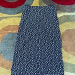 Brandy Melville Phoebe Midi Skirt Navy Blue Floral High Waited Slit One Size Photo 3