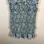 Abercrombie & Fitch Smocked Mini Dress Small Green White Photo 4